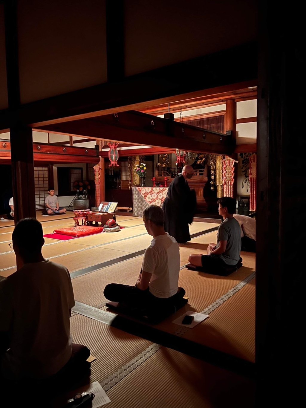 A zazen meditation session at Komyo-in Temple. Photo: Komyo-in Zen Temple