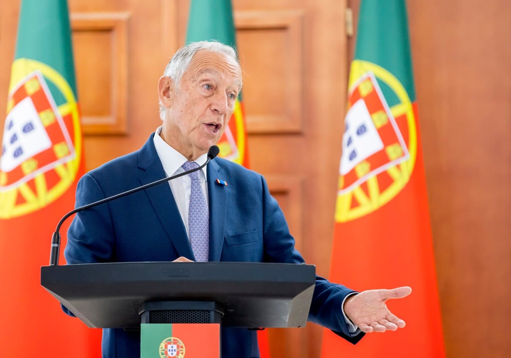 Portuguese President Marcelo Rebelo de Sousa speaks during a press conference in Chisinau, Moldova in October. Photo: EPA-EFE Portuguese President Marcelo Rebelo de Sousa speaks during a press conference in Chisinau, Moldova in October. Photo: EPA-EFE