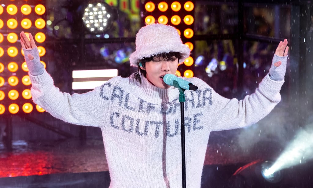 J-Hope performs at the Times Square New Year’s Eve celebration in New York on December 31, 2022. Photo: Shutterstock