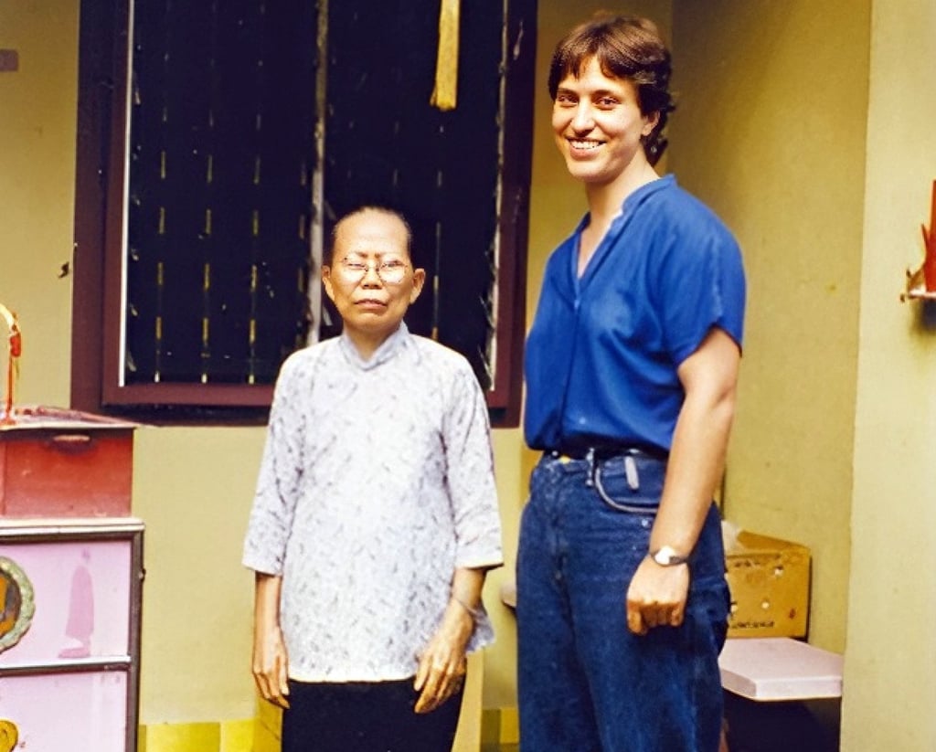 A 1979 photo of Saskia Wieringa during a research trip in Singapore. Photo: Handout