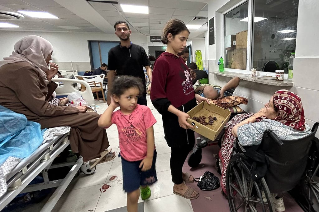 Patients and internally displaced people at Al-Shifa hospital in Gaza City on Friday. Photo: AFP Patients and internally displaced people at Al-Shifa hospital in Gaza City on Friday. Photo: AFP