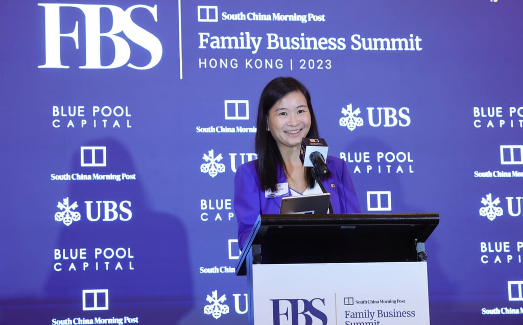 Catherine So, chief executive officer of the Post, during the Family Business Summit at The Peninsula hotel on November 13, 2023. Photo: May Tse Catherine So, chief executive officer of the Post, during the Family Business Summit at The Peninsula hotel on November 13, 2023. Photo: May Tse