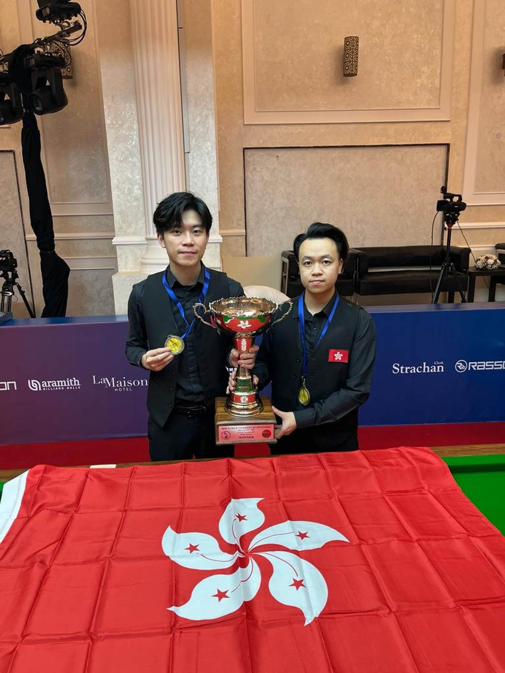 Cheung Ka-wai (left) and Chang Yu-kiu are hoping their title win will kick-start their pro careers. Photo: Handout