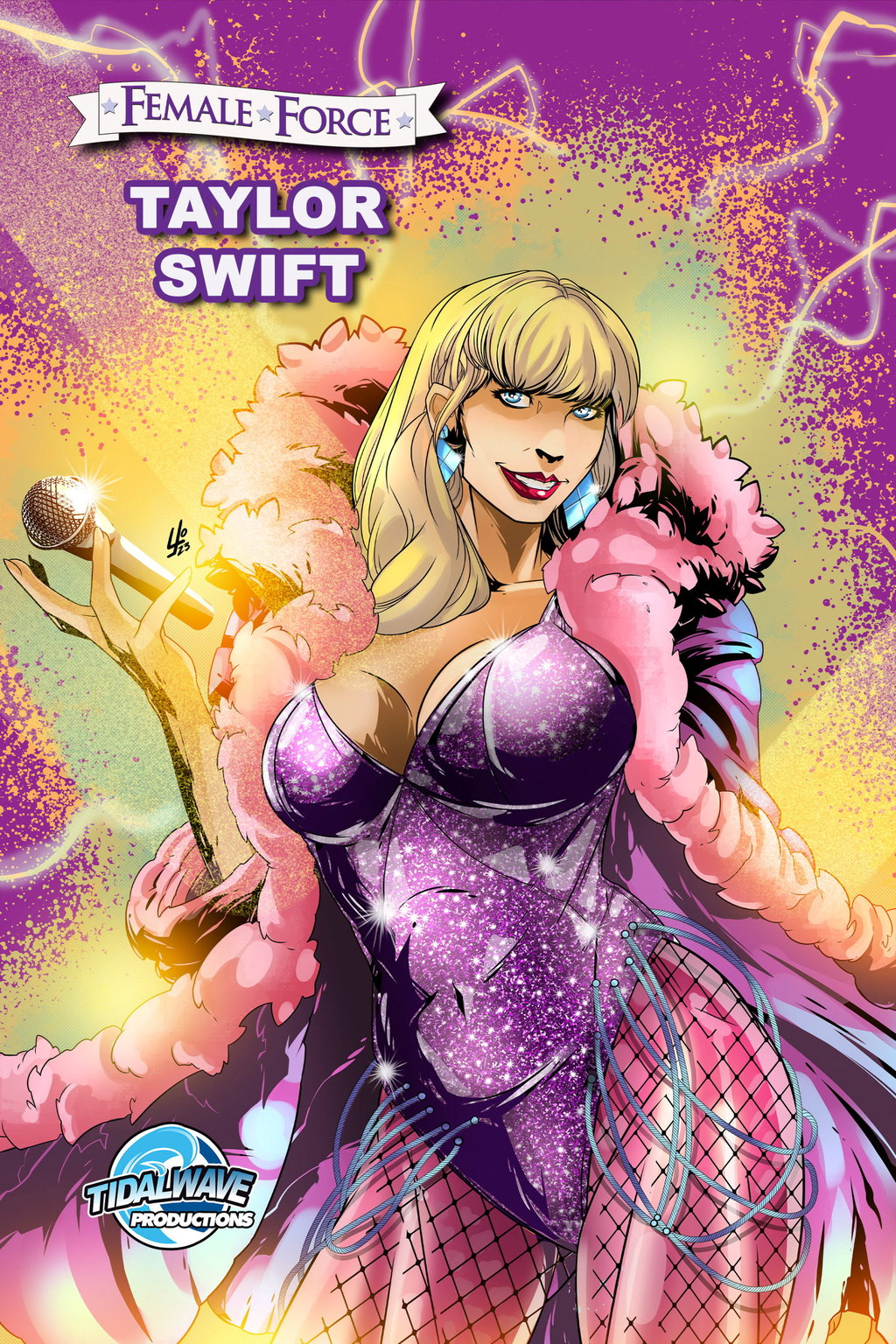 The back cover of the new Taylor Swift comic book. Photo: TidalWave Productions/via Reuters