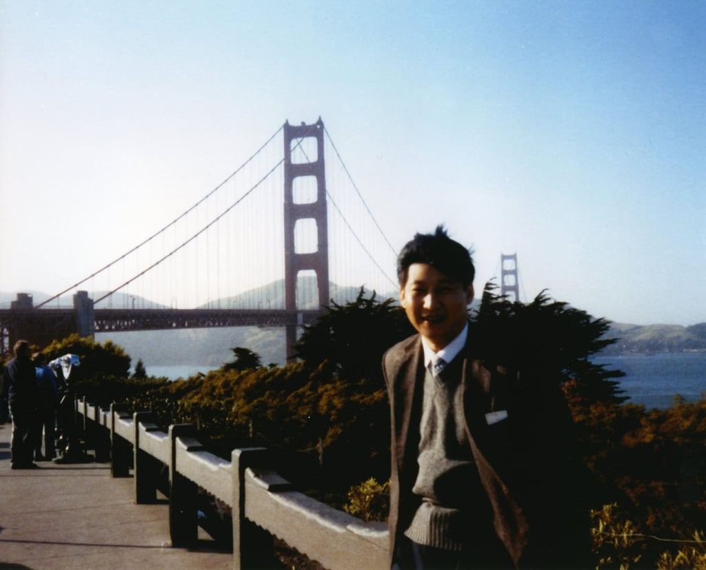 Xi Jinping poses in front of San Francisco’s Golden Gate Bridge in 1985, when he was Communist Party chief of Zhengding county in northern China’s Hebei province. Photo: Xinhua