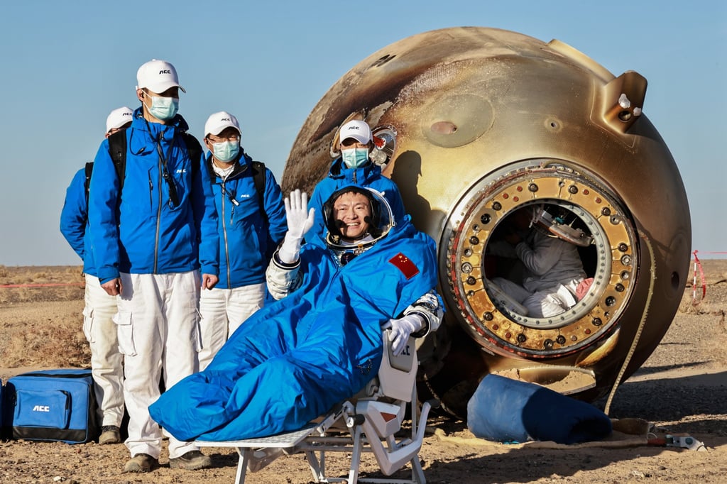 The astronauts who returned to Earth last month are not the ones expected to visit Hong Kong. Photo: Xinhua The astronauts who returned to Earth last month are not the ones expected to visit Hong Kong. Photo: Xinhua