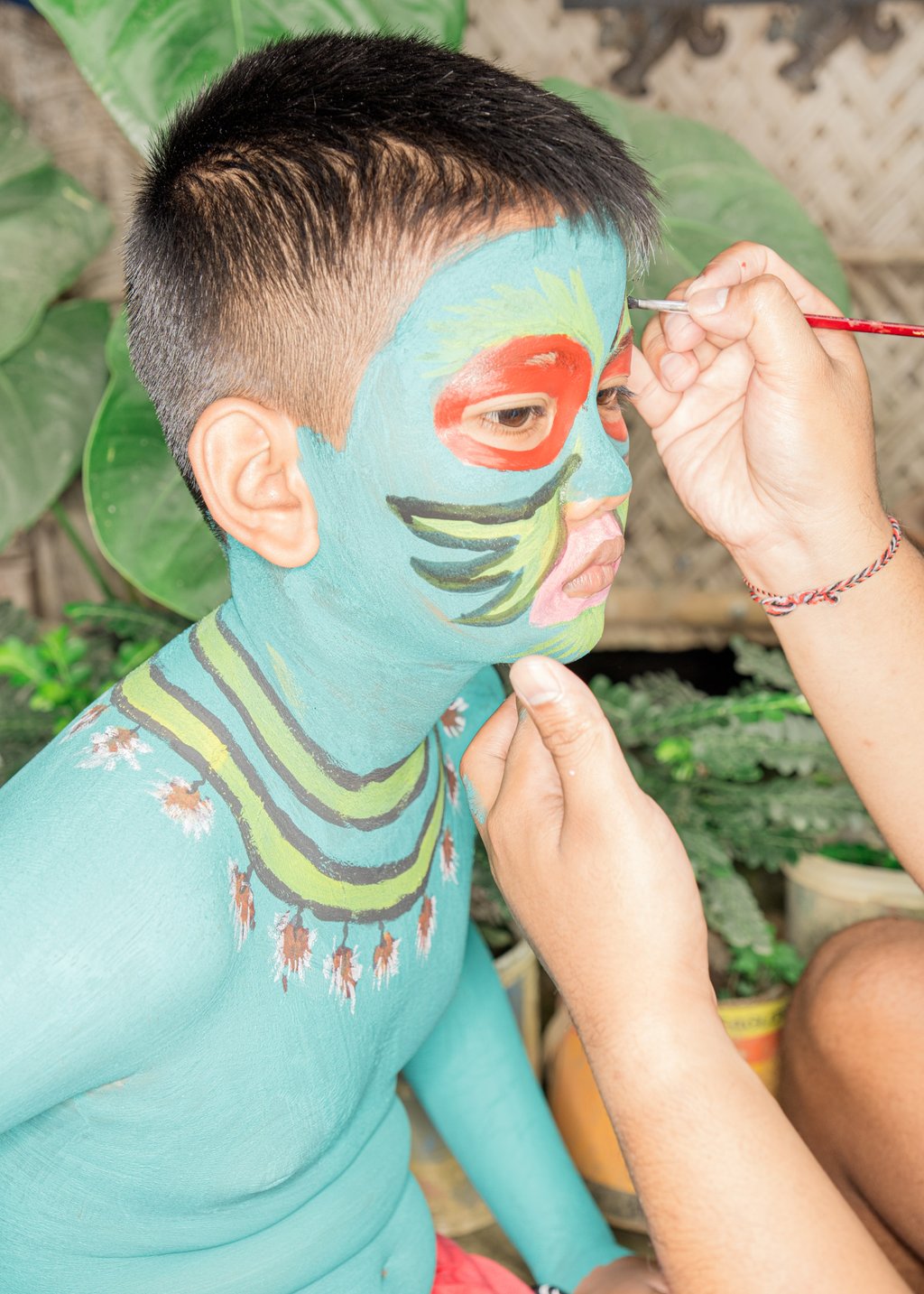 Pande Putu Aditama has his face painted for the Ngerebeg procession in February. Photo: Agung Parameswara Pande Putu Aditama has his face painted for the Ngerebeg procession in February. Photo: Agung Parameswara