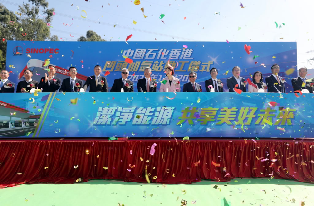Sinopec Hong Kong general manager Li Jicong says hydrogen will cost HK$108/kg at the station Photo: Xiaomei Chen