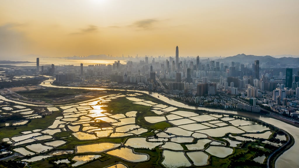 The border between Shenzhen and Hong Kong. Lawmaker Kingsley Wong Kwok has suggested mainland authorities extend the unification process to parts of the country beyond the Greater Bay Area. Photo: Getty Images The border between Shenzhen and Hong Kong. Lawmaker Kingsley Wong Kwok has suggested mainland authorities extend the unification process to parts of the country beyond the Greater Bay Area. Photo: Getty Images