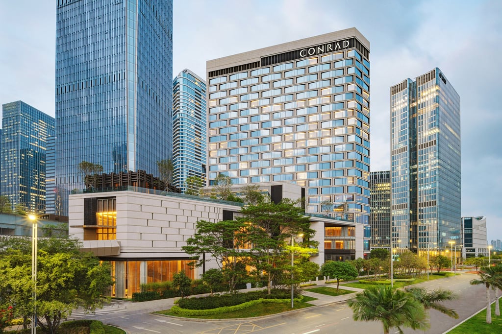 The Conrad Shenzhen is in Qianhai, the newest part of Nanshan district. Photo: courtesy of Conrad Shenzhen The Conrad Shenzhen is in Qianhai, the newest part of Nanshan district. Photo: courtesy of Conrad Shenzhen