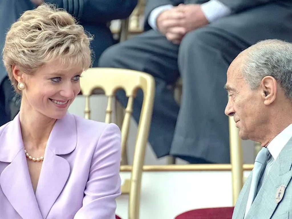 Princess Diana (Elizabeth Debicki) and Mohammed Al-Fayed (Salim Dau) in The Crown. Photo: Netflix Princess Diana (Elizabeth Debicki) and Mohammed Al-Fayed (Salim Dau) in The Crown. Photo: Netflix