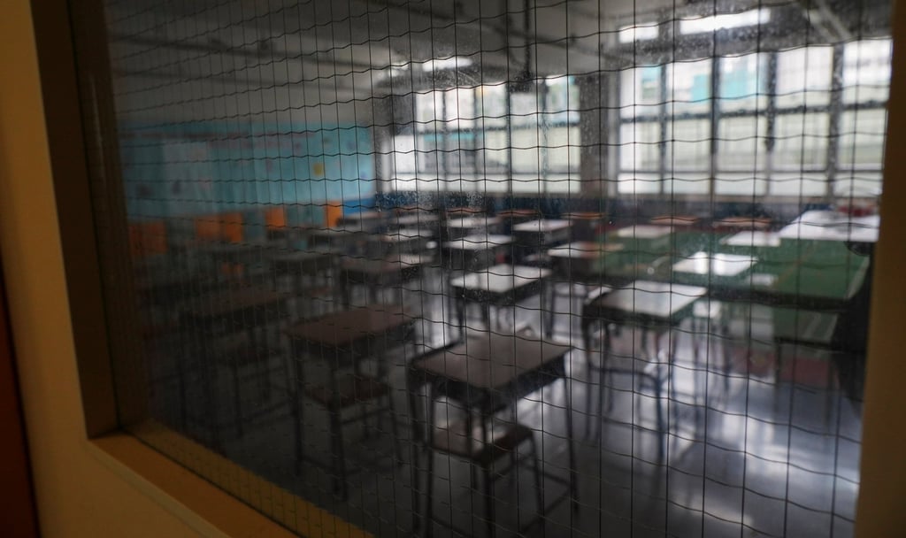 An empty Hong Kong school classroom. Authorities say primary and secondary pupils may feel pressured by approaching exams. Photo: Robert Ng