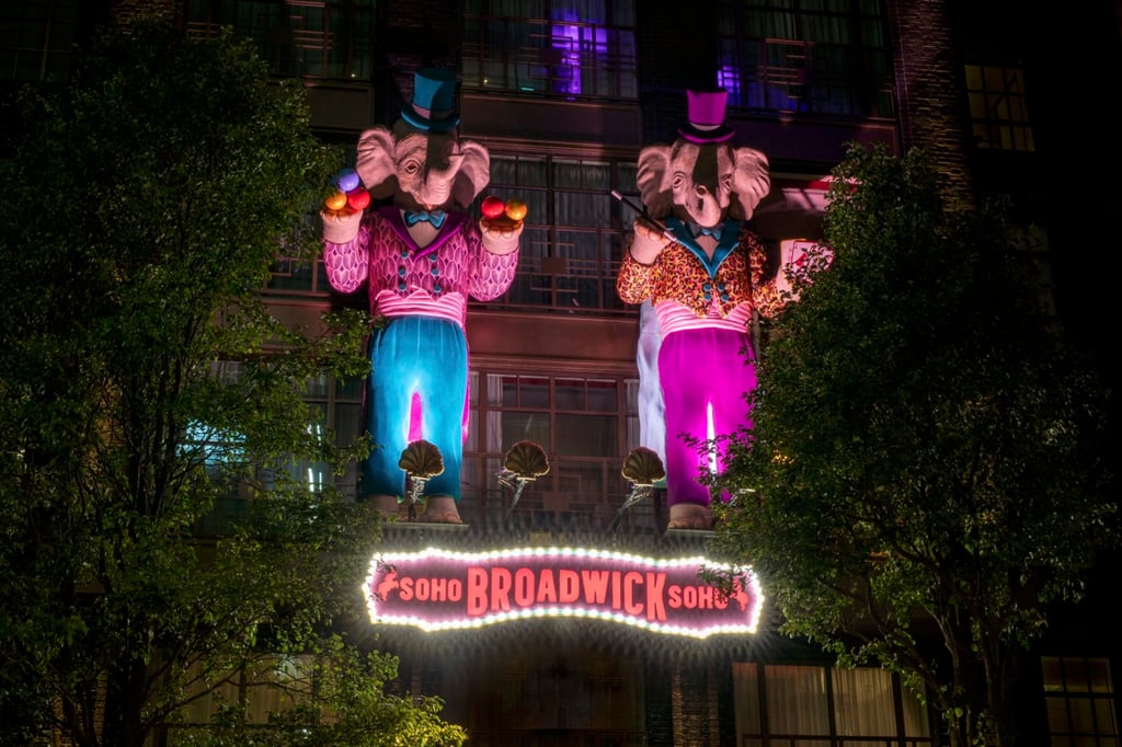 An elephant installation on the exterior of the Broadwick Soho hotel. Photo: Broadwick Soho An elephant installation on the exterior of the Broadwick Soho hotel. Photo: Broadwick Soho