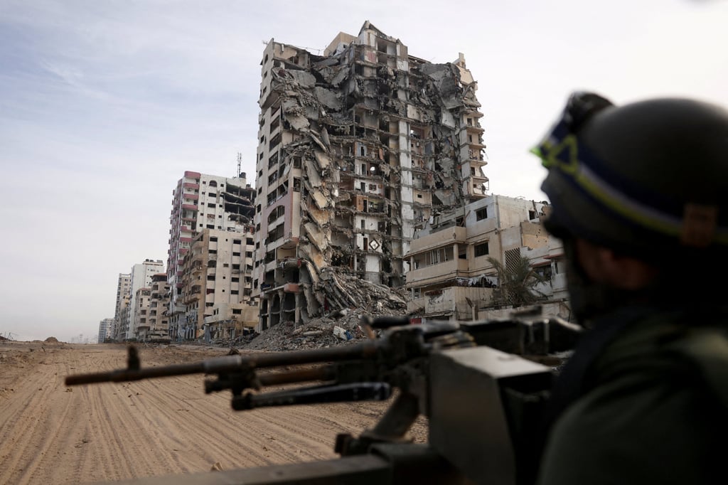 An Israeli soldier in a Humvee in the northern Gaza Strip on Wednesday. Photo: Reuters