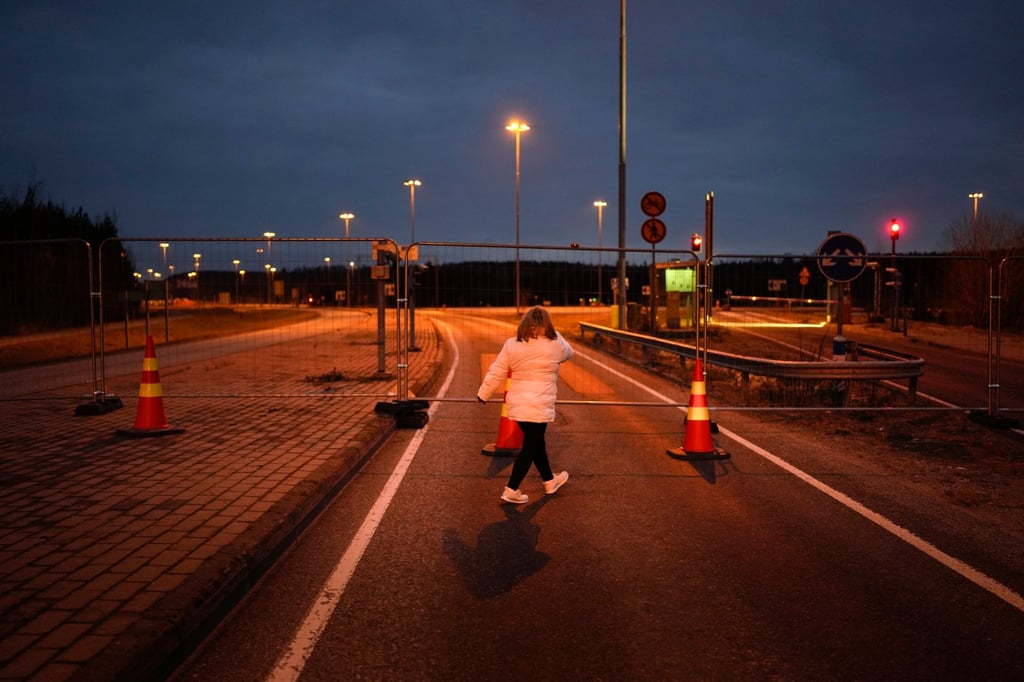 The closed Nuijamaa border station between Russia and Finland in Lappeenranta, Finland. Photo: AP