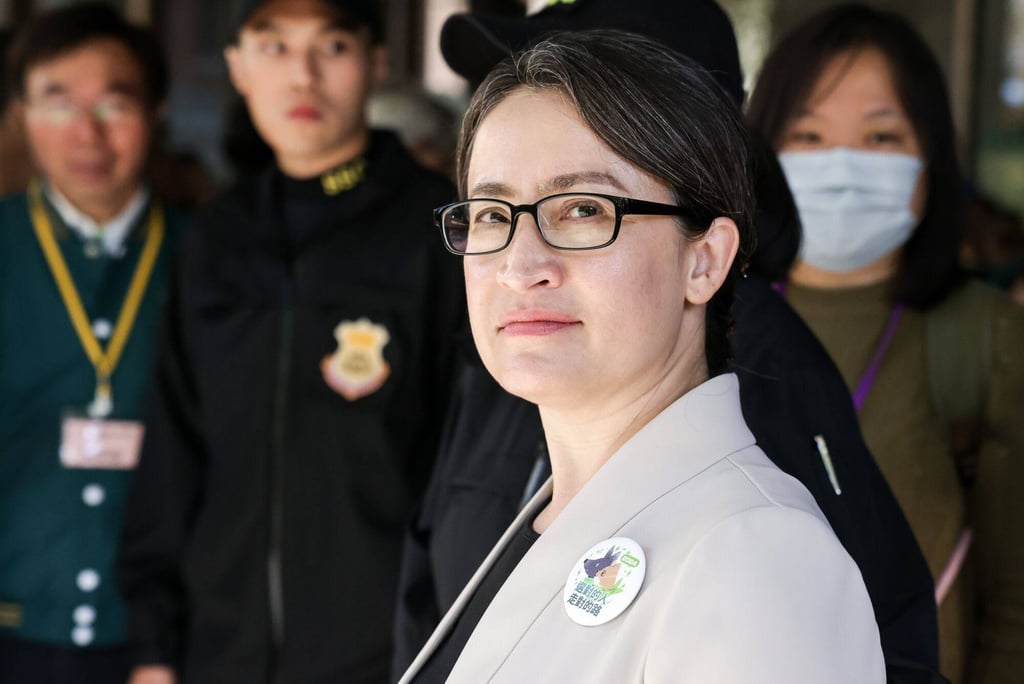 Hsiao Bi-khim is viewed as bringing diplomatic clout to the ticket, as well as being an appealing candidate for women and younger voters. Photo: Bloomberg Hsiao Bi-khim is viewed as bringing diplomatic clout to the ticket, as well as being an appealing candidate for women and younger voters. Photo: Bloomberg
