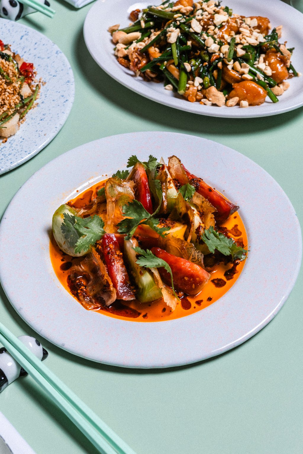 A dish of tendon and tomato by Schwartz. Photo: Gabriel Li A dish of tendon and tomato by Schwartz. Photo: Gabriel Li