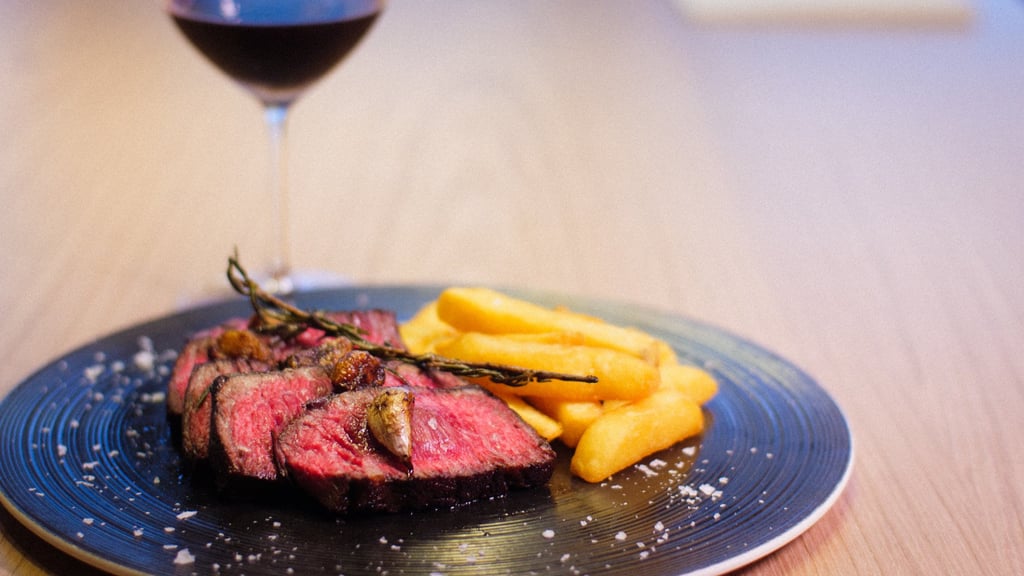 Wagyu steak with chips from Aroma Wine Bistro. Photo: Aroma Wine Bistro Wagyu steak with chips from Aroma Wine Bistro. Photo: Aroma Wine Bistro
