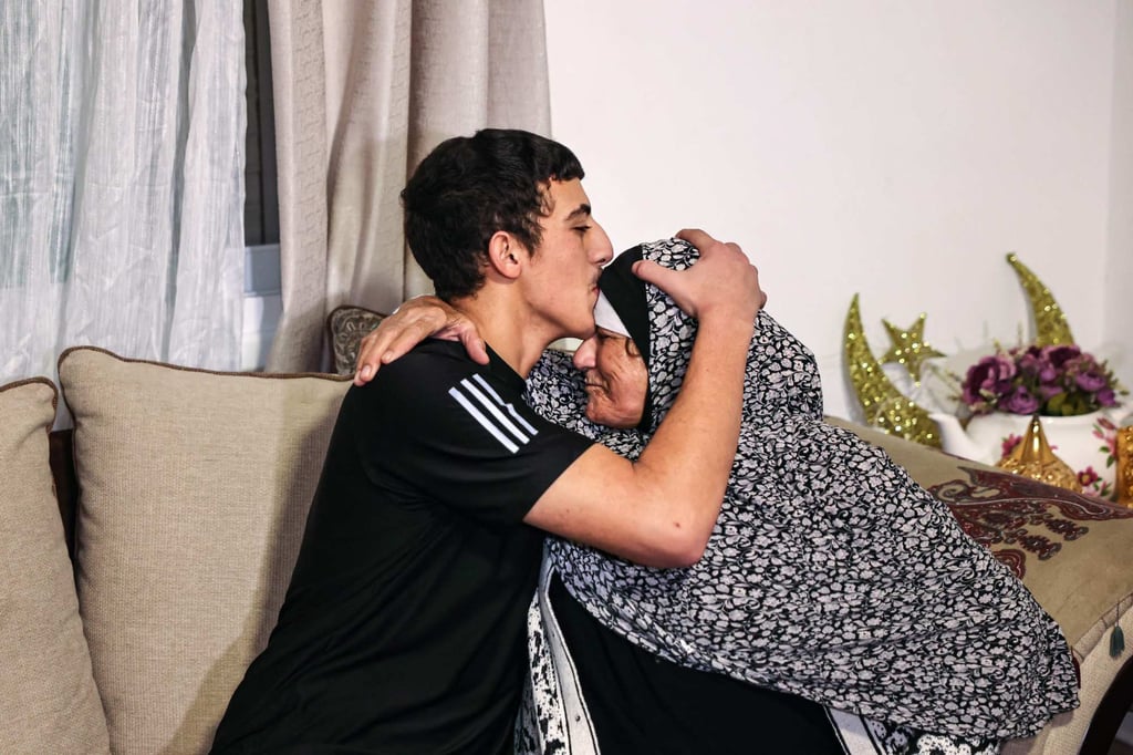 Palestinian Muhammad Abu Al-Humus, who was released from jail in exchange for hostages. Photo: AFP Palestinian Muhammad Abu Al-Humus, who was released from jail in exchange for hostages. Photo: AFP