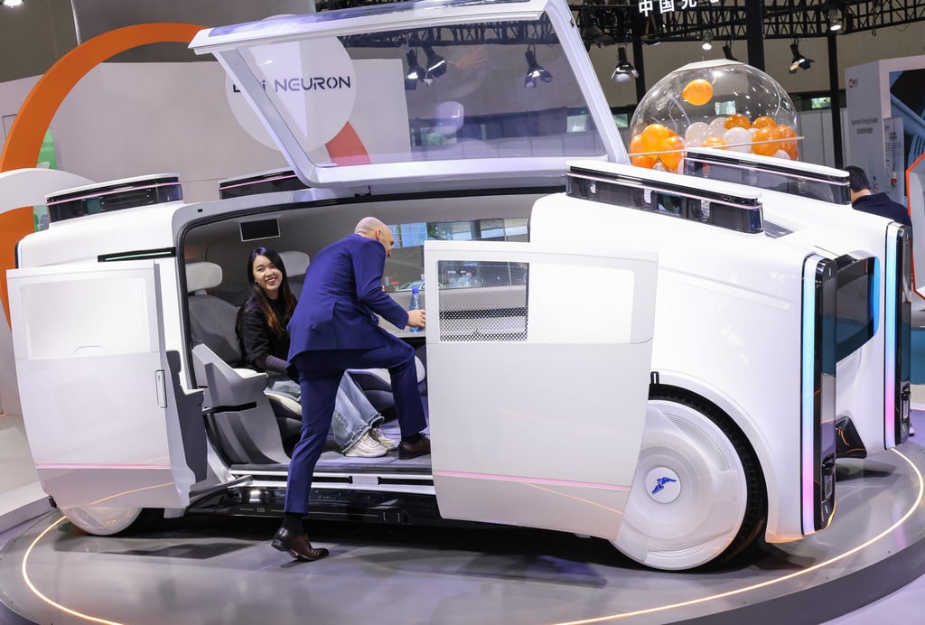 A Didi autonomous concept vehicle shown at the Guangzhou International Automobile Exhibition this month. Photo: Xinhua A Didi autonomous concept vehicle shown at the Guangzhou International Automobile Exhibition this month. Photo: Xinhua
