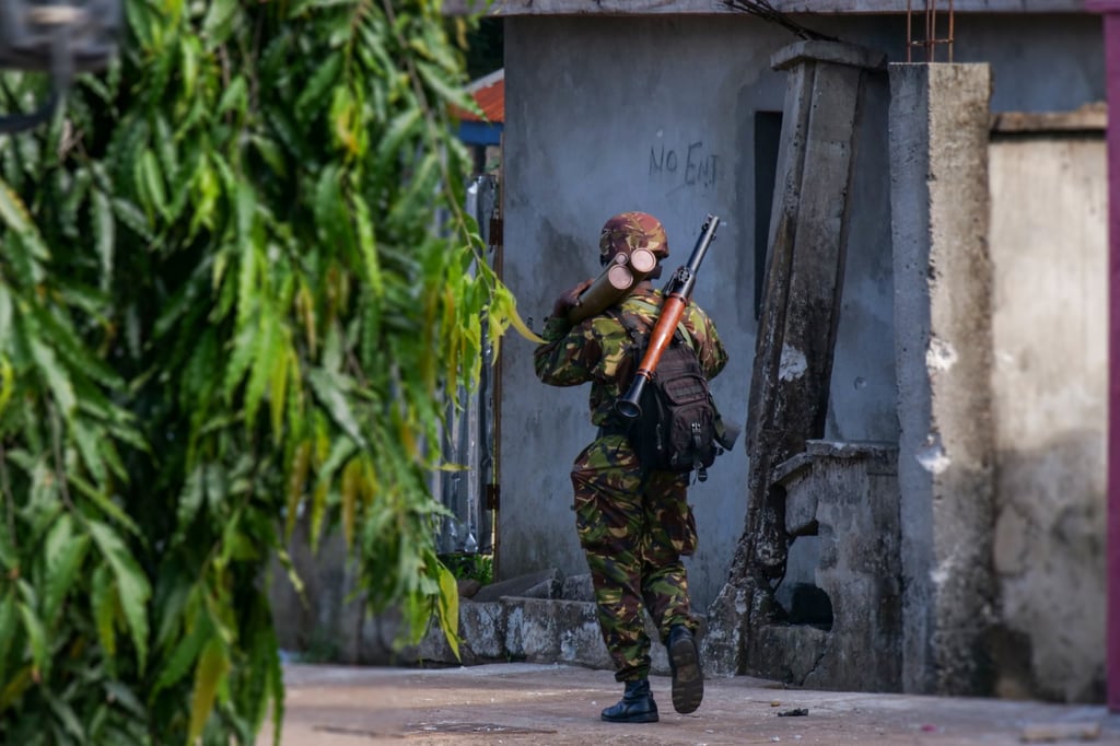 A soldier in Freetown, Sierra Leone on Monday. Photo: EPA-EFE