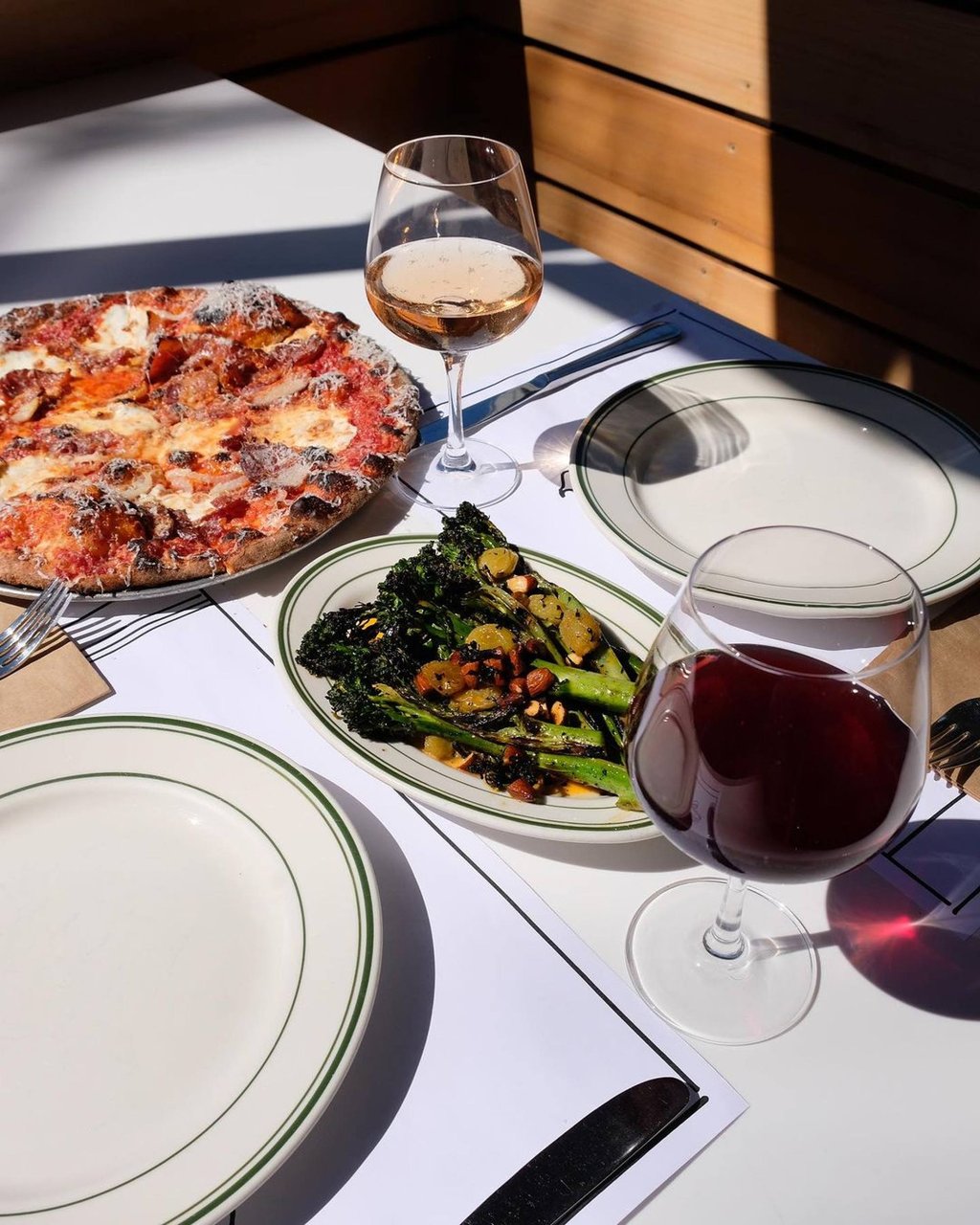 Kim Kardashian and Pete Davidson enjoyed a pizza named after the reality star’s ex-husband Kanye West at Jon and Vinny’s. Photo: @jonandvinnydelivery/Instagram