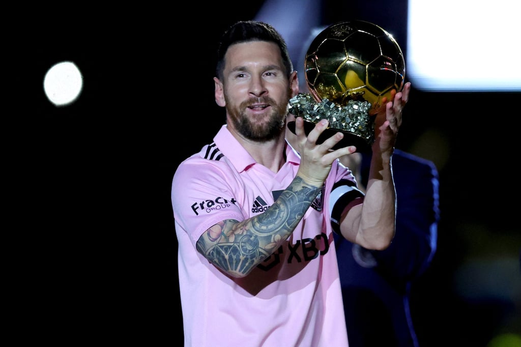 Messi joined Inter Miami in July and quickly won silverware, before claiming an eighth Ballon d’Or. Photo: Reuters Messi joined Inter Miami in July and quickly won silverware, before claiming an eighth Ballon d’Or. Photo: Reuters