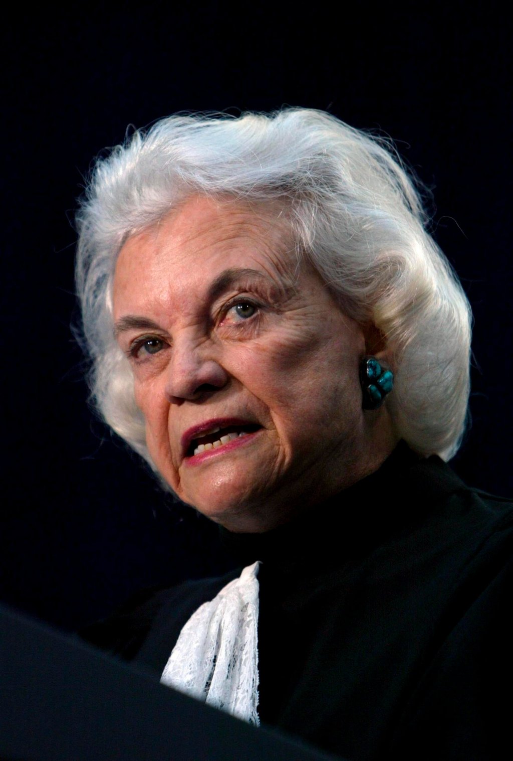 A 2005 picture of Supreme Court Justice Sandra Day O’Connor. Although she was conservative by nature, she became the court’s ideological centre. Photo: EPA