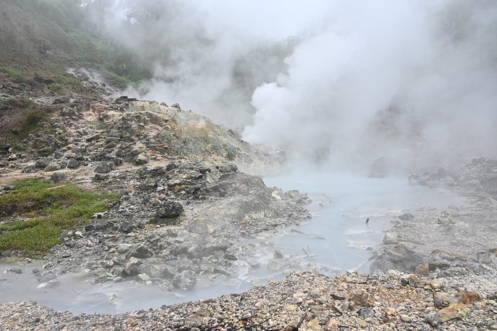 A geothermal spring is seen at a nature reserve in Bengkulu province on Indonesia’s Sumatra island. Photo: AFP