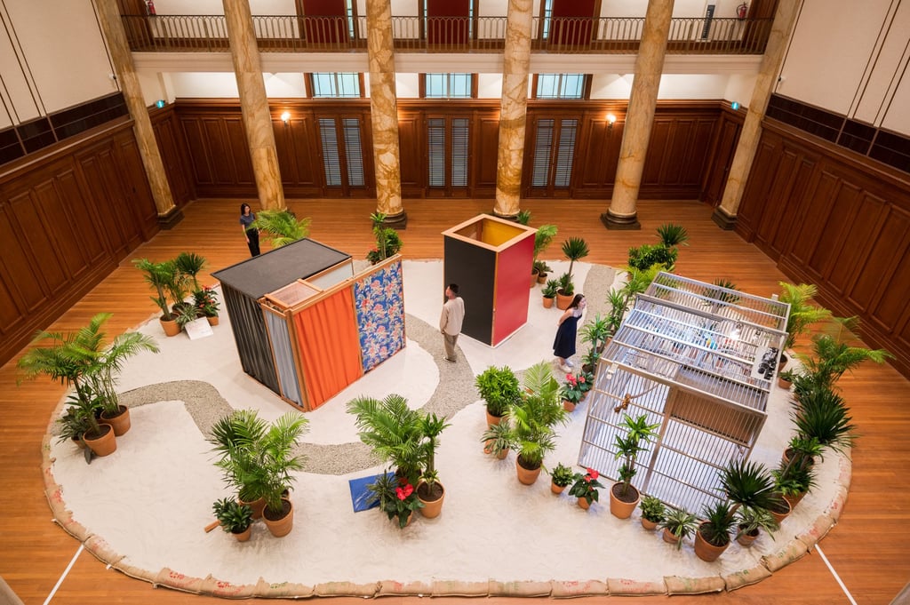 A recreation of Hélio Oiticica’s installation Tropicália (1967) at the National Gallery Singapore’s “Tropical” exhibition. Photo: National Gallery Singapore