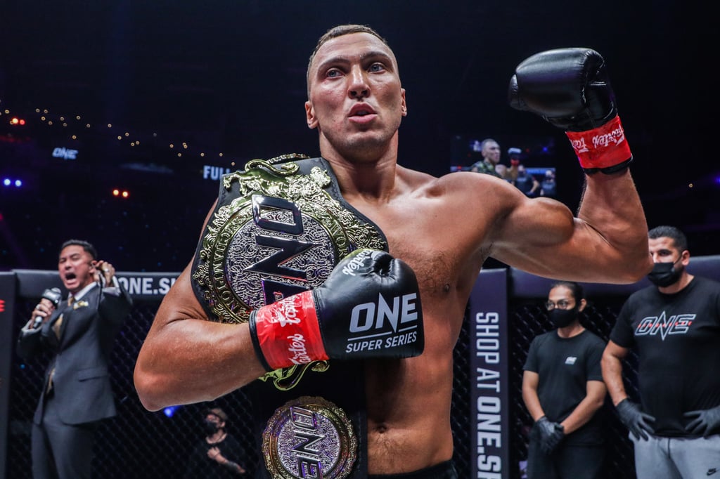 Roman Kryklia is the reigning light heavyweight and heavyweight kickboxing champion. Photo: ONE Championship