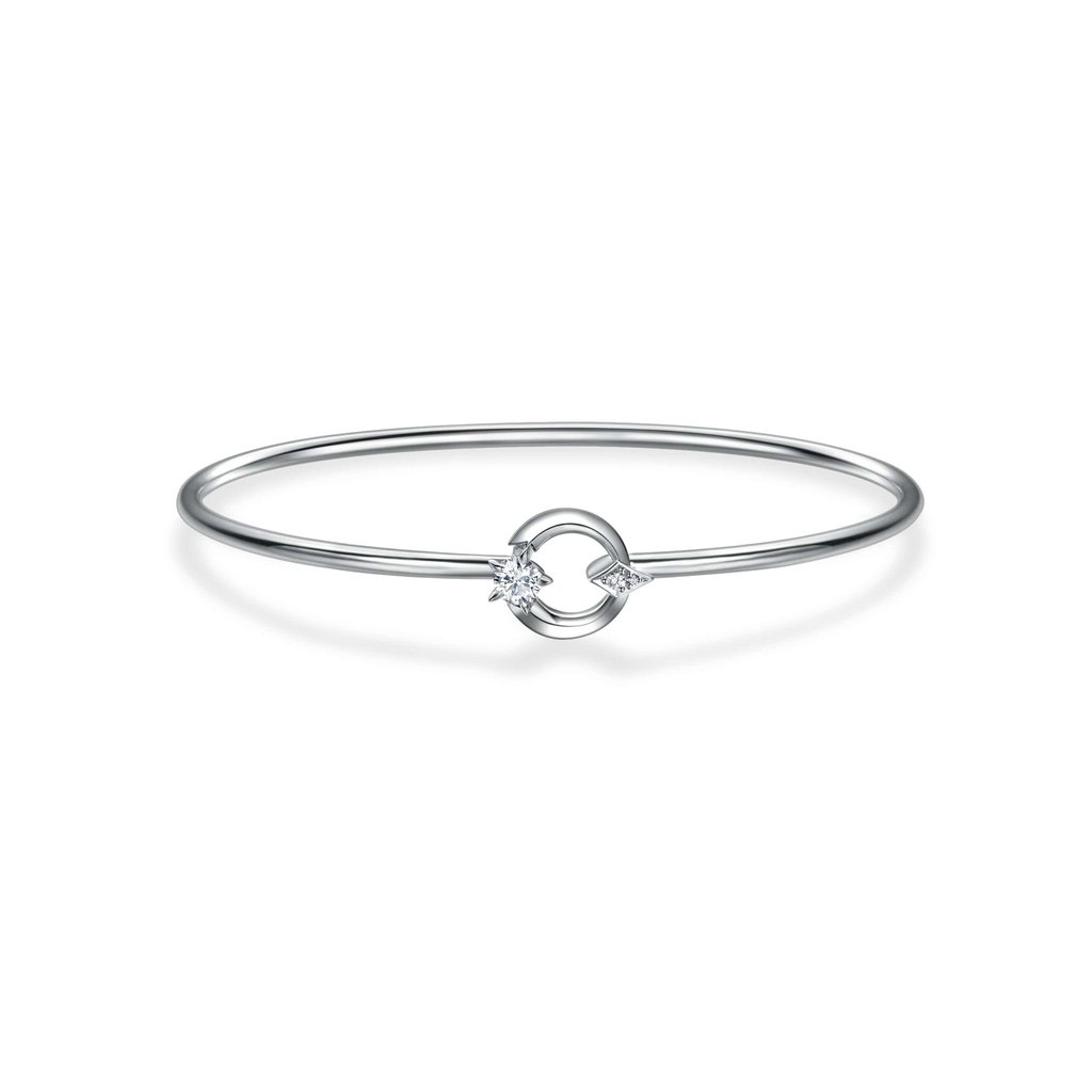Chow Tai Fook Lodestar collection 18k white gold diamond bangle