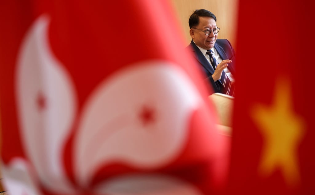 Eric Chan says Moody’s credit outlook downgrade is part of a smear campaign led by the US. Photo: Jonathan Wong Eric Chan says Moody’s credit outlook downgrade is part of a smear campaign led by the US. Photo: Jonathan Wong