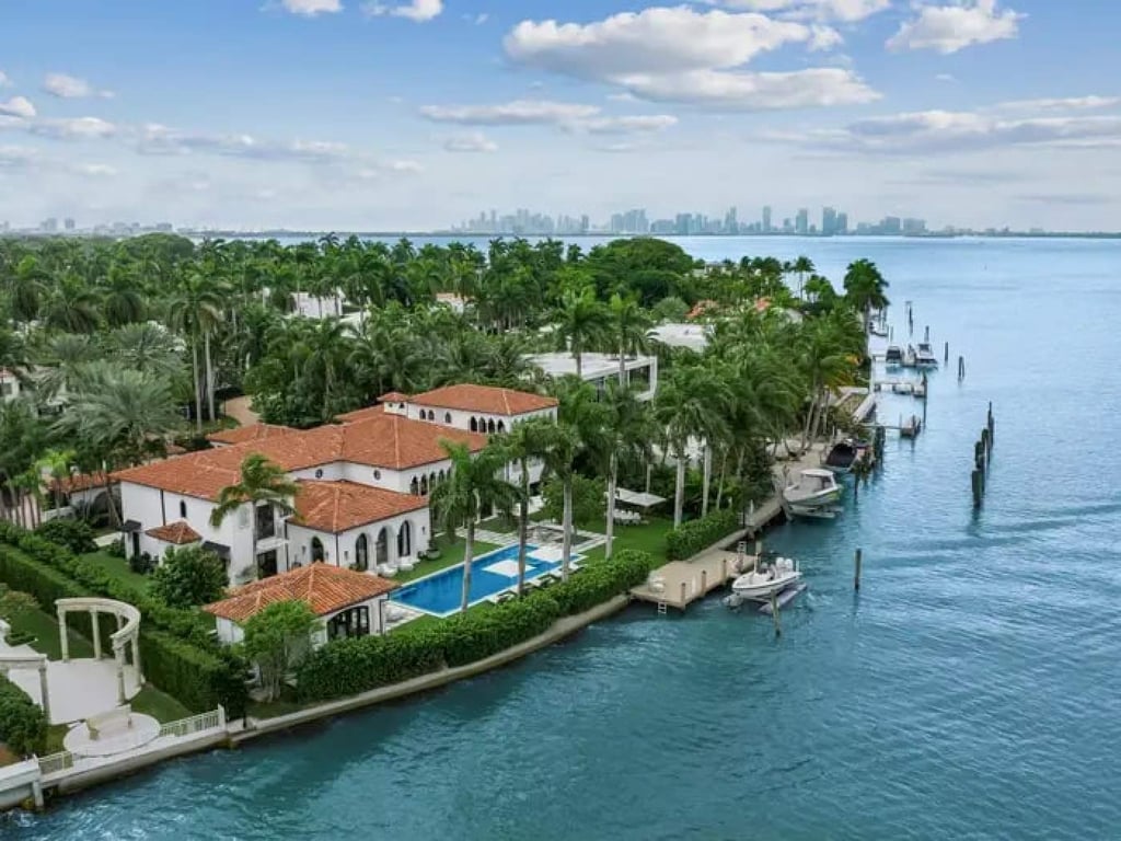 Cher’s former home sits on La Gorce Island, one of Miami’s most exclusive areas