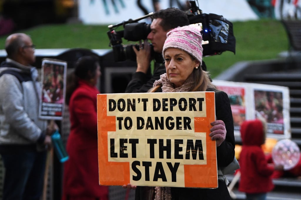 Protesters at a pro-refugee rally in Melbourne in 2019. For two decades, the Australian government had, on national security grounds, been able to detain illegal arrivals to the country for life. Photo: EPA-EFE