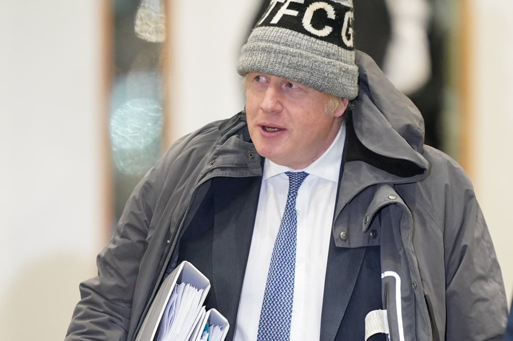 Former UK prime minister Boris Johnson leaves Dorland House in London on Thursday after giving evidence to the UK Covid-19 Inquiry. Photo: PA Wire / dpa Former UK prime minister Boris Johnson leaves Dorland House in London on Thursday after giving evidence to the UK Covid-19 Inquiry. Photo: PA Wire / dpa
