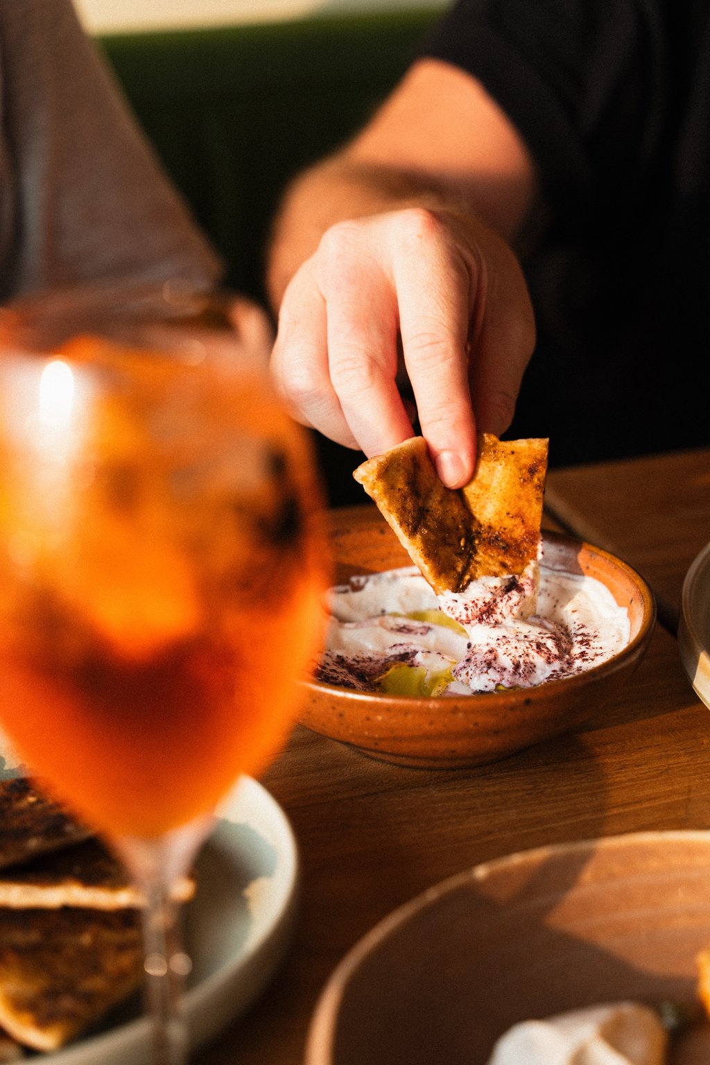 Labneh served at Terracotta, a new restaurant concept opened by the team behind Quality Goods Club, in Yung Shue Wan on Lamma Island