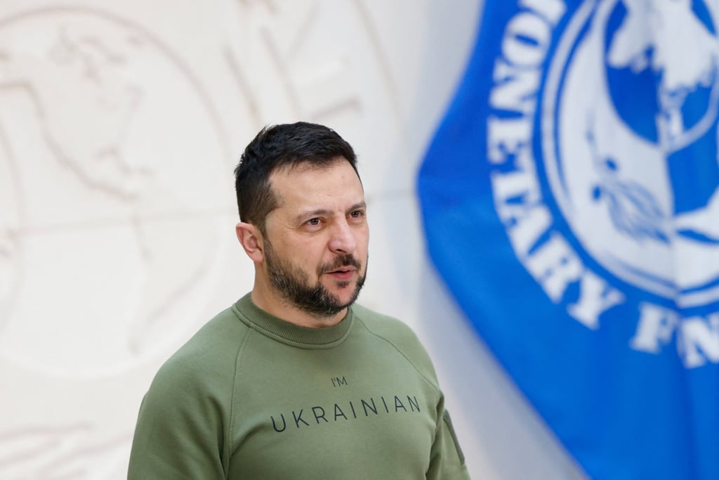 Ukraine’s President Volodymyr Zelensky is Washington seeking to shore up support for continued US security. Photo: Reuters