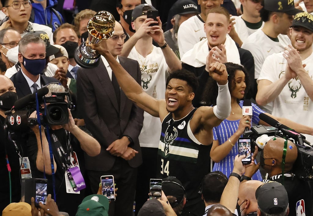 Giannis Antetokounmpo at the NBA Finals between the Phoenix Suns and the Milwaukee Bucks at Fiserv Forum in Milwaukee, Wisconsin, in July 2021. Photo: EPA-EFE