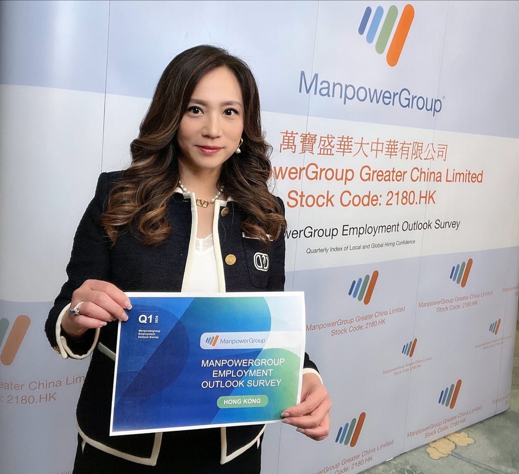 Lancy Chui, senior vice-president of ManpowerGroup Greater China, says a slight decrease in the talent shortage indicated some improvement in the worker pool or companies’ recruiting strategies. Photo: Handout
