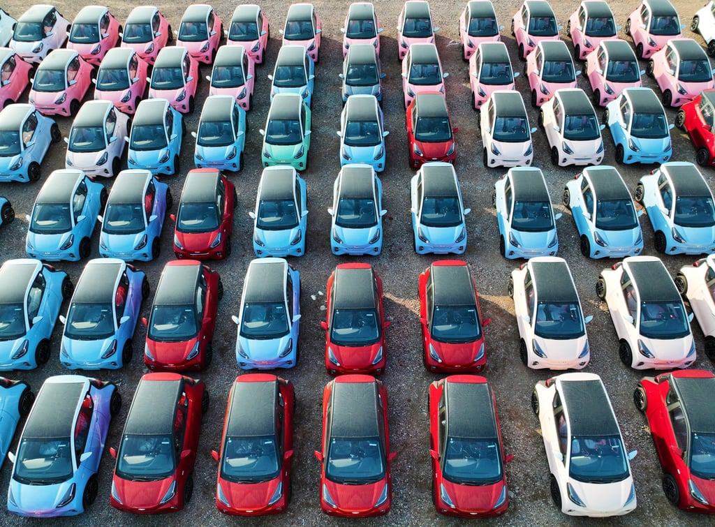 Chery electric cars sit at a factory of Chery New Energy Automobile on January 7, 2023 in Wuhu, Anhui Province. Photo: Getty Images