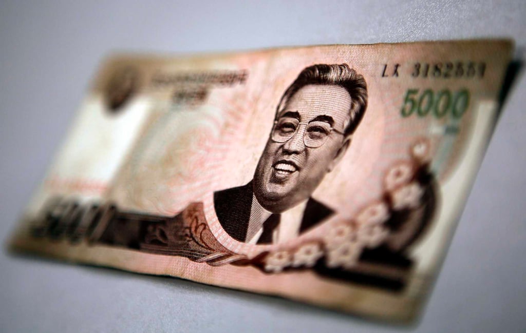 North Korean leader Kim Il-sung is seen on a 5,000 North Korean won banknote in 2013. Photo: Reuters
