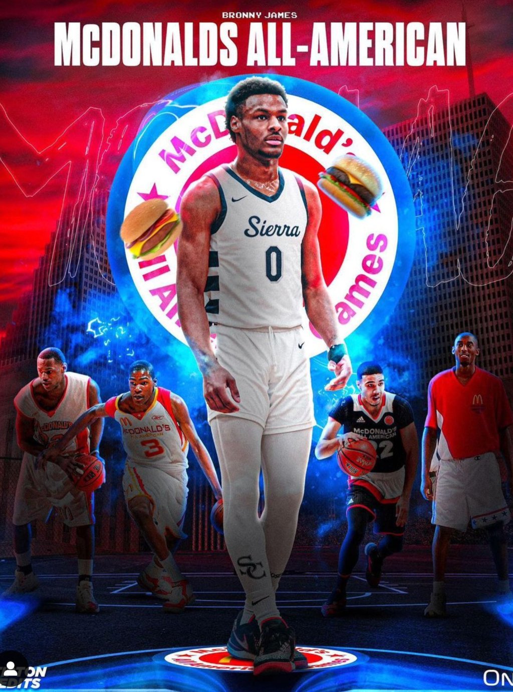 Bronny James is an up-and-coming basketball player. Photo: @bronny/Instagram