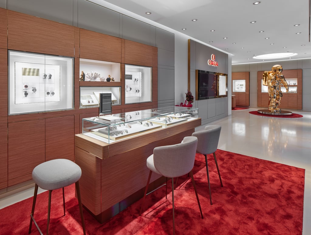 Omega’s new Queens Road Central location in Hong Kong features traditional retail and customer service areas