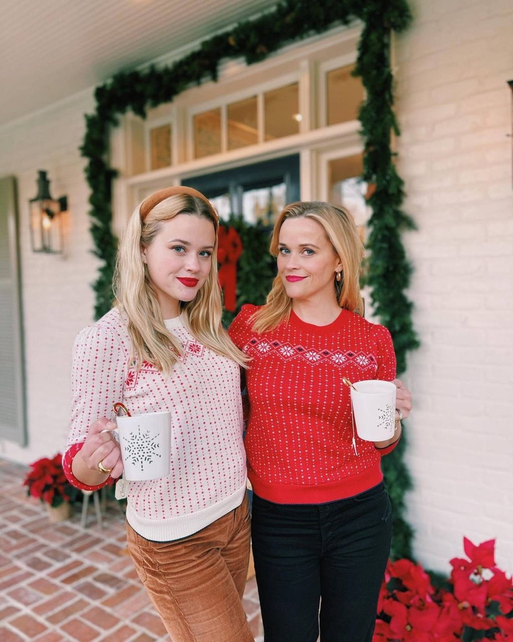 Ava Phillippe and Reese Witherspoon twin their looks (again) – this time with not-so-ugly Christmas sweaters. Photo: @reesewitherspoon/Instagram Ava Phillippe and Reese Witherspoon twin their looks (again) – this time with not-so-ugly Christmas sweaters. Photo: @reesewitherspoon/Instagram