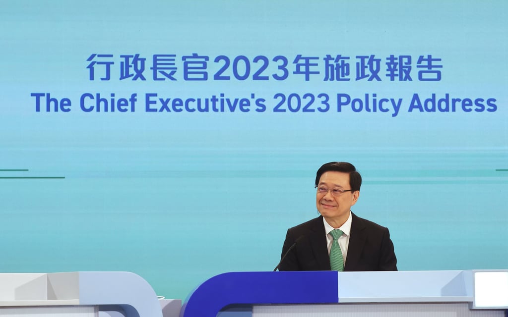 Chief Executive John Lee proposed a revamped investment migration programme for wealthy individuals and their families during his annual policy address in October. Photo: Edmond So Chief Executive John Lee proposed a revamped investment migration programme for wealthy individuals and their families during his annual policy address in October. Photo: Edmond So