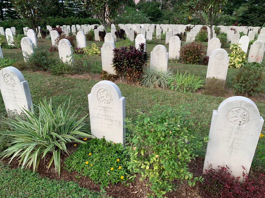 The Sai Wan War Cemetery in Hong Kong is the final resting place of 1,528 Commonwealth soldiers who died during World War II, including British, Indian, and Canadian service members from the Battle of Hong Kong and subsequent POW camps. Photo: Justin Ho The Sai Wan War Cemetery in Hong Kong is the final resting place of 1,528 Commonwealth soldiers who died during World War II, including British, Indian, and Canadian service members from the Battle of Hong Kong and subsequent POW camps. Photo: Justin Ho