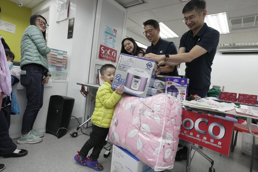 The Society for Community Organisation gives away Christmas presents to children in need, but warns it is struggling to meet its fundraising target for the year. Photo: Elson Li