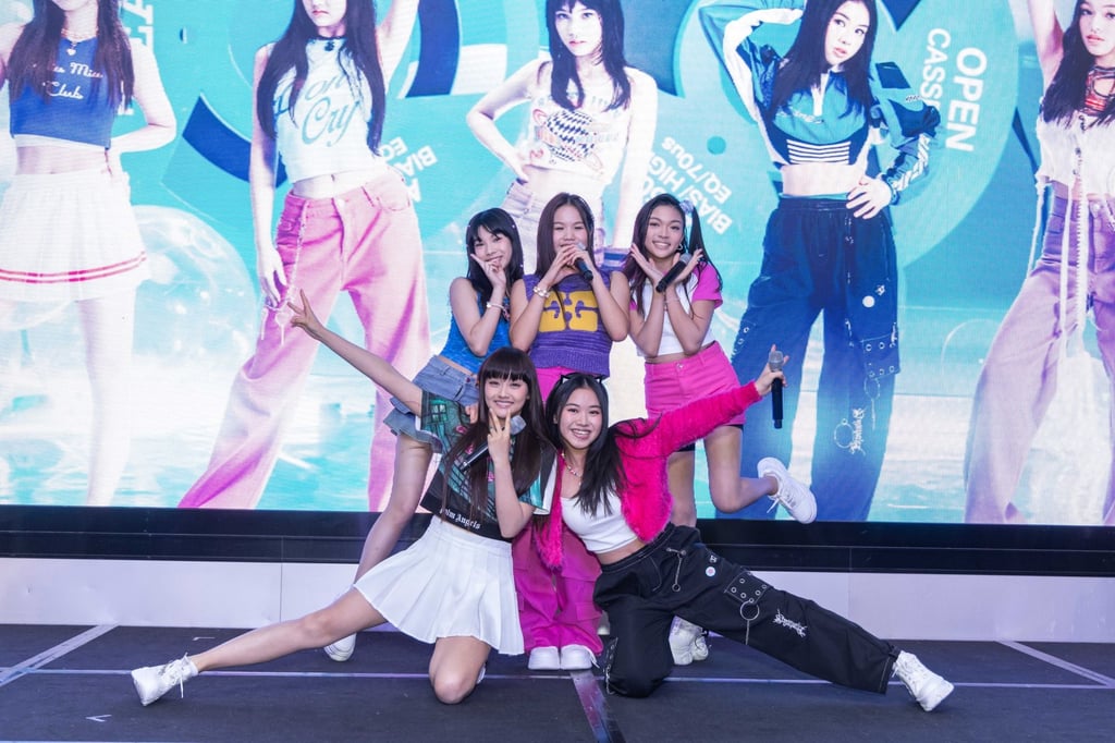 Hong Kong’s five-member girl group XiX after their dynamic performance at Hong Kong Adventist Hospital Foundation’s October gala dinner.