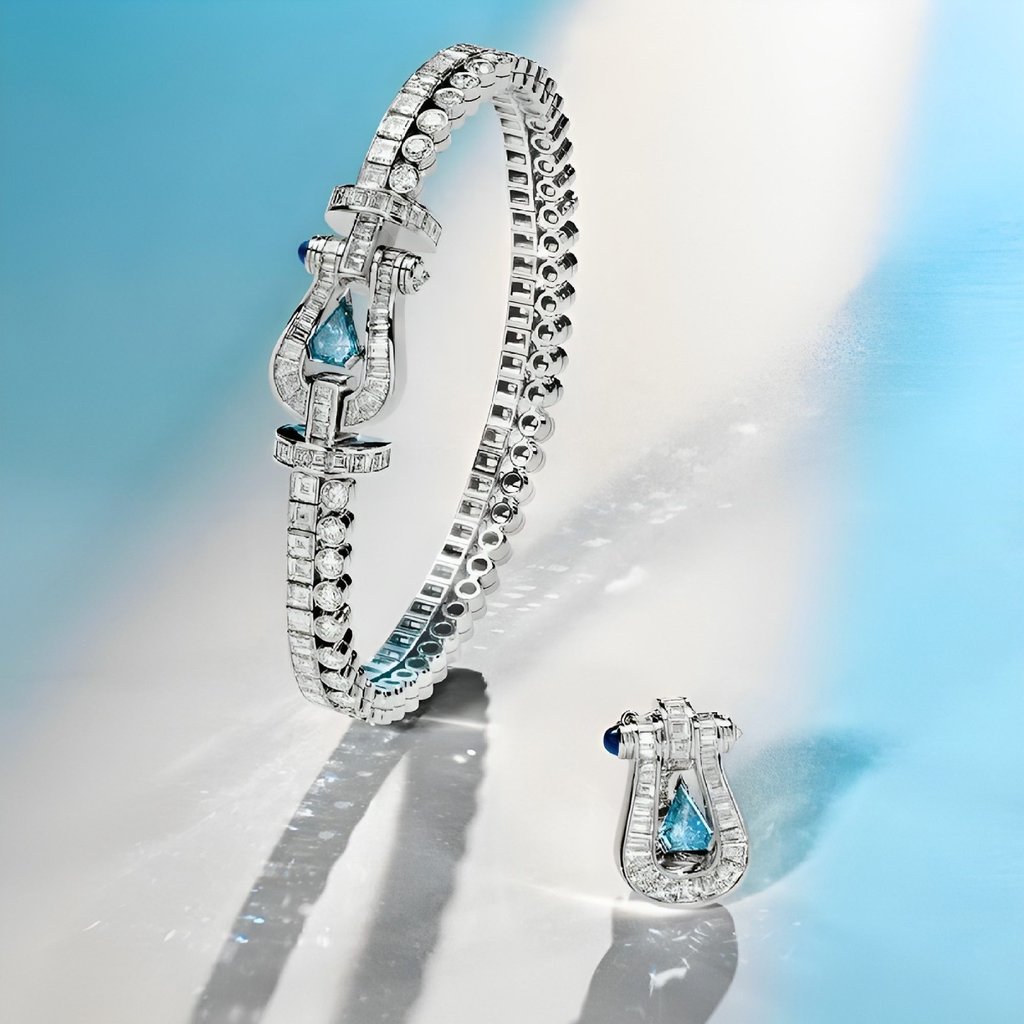 Fred’s Force 10 high jewellery necklace, featuring the very first lab-grown blue diamond, the Audacious Blue Fred’s Force 10 high jewellery necklace, featuring the very first lab-grown blue diamond, the Audacious Blue